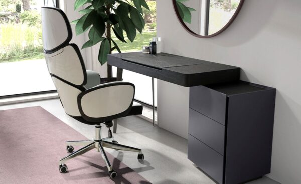 Cadeira de escritório giratória 4142 com assento regulável em altura e design moderno | Moveistore