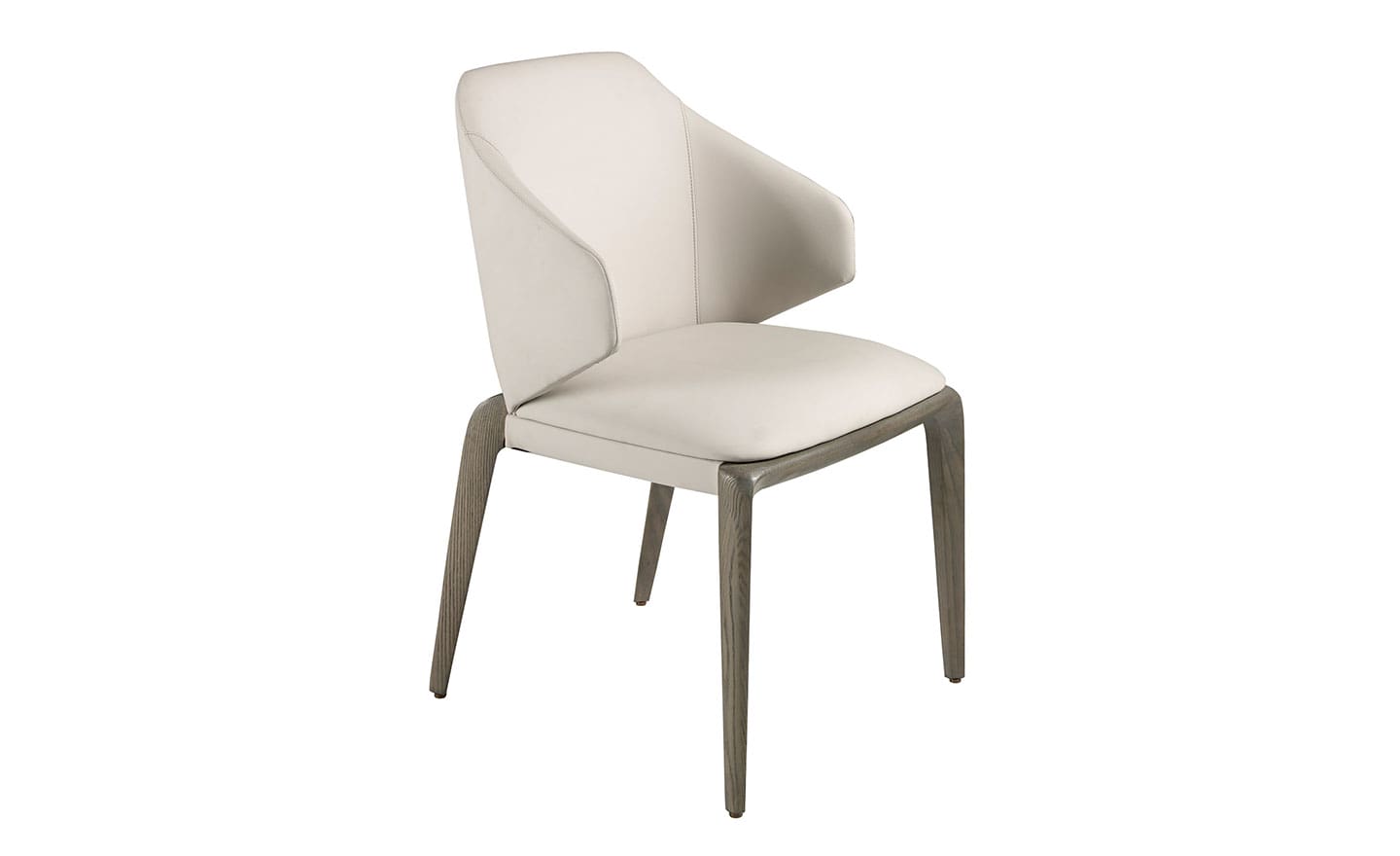 Cadeira de madeira estofada Fenis 5123 com pernas em carvalho cinza e design moderno | Moveistore