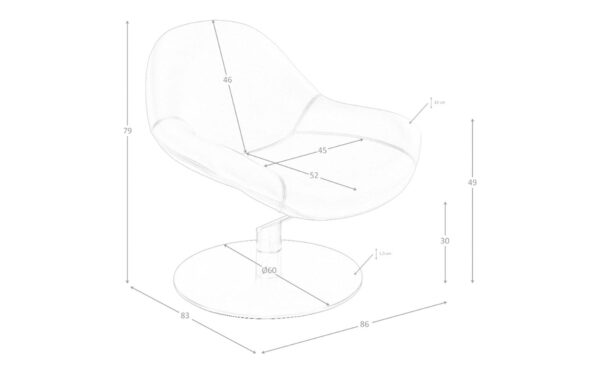 Cadeirão giratório Milton 5116 com design moderno e elegante | Moveistore