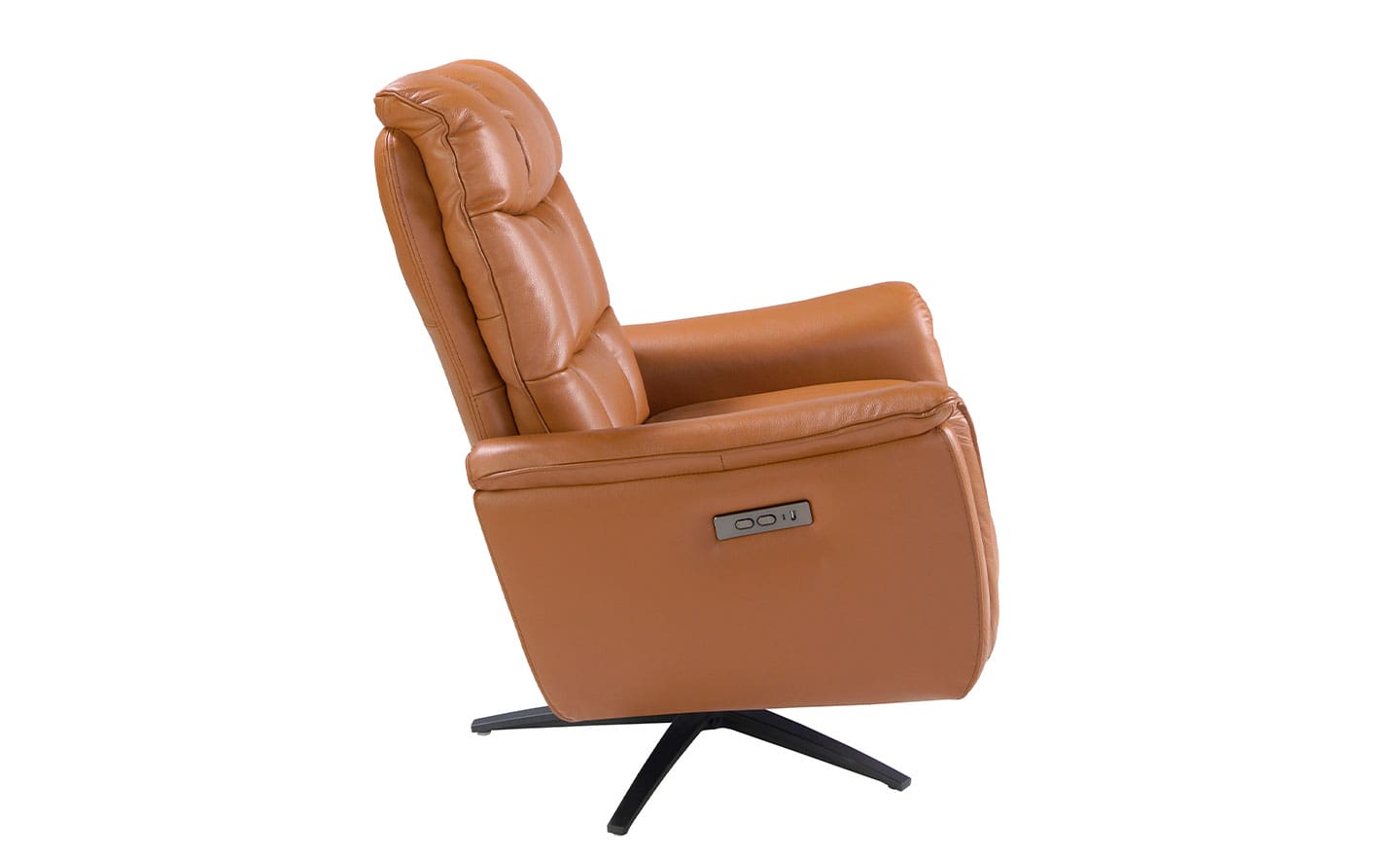 Cadeirão Relax Giratório Pele Castanha Marsalis 5117