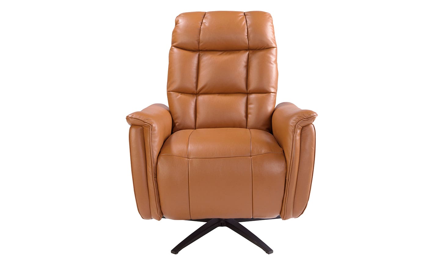 Cadeirão Relax Giratório Pele Castanha Marsalis 5117