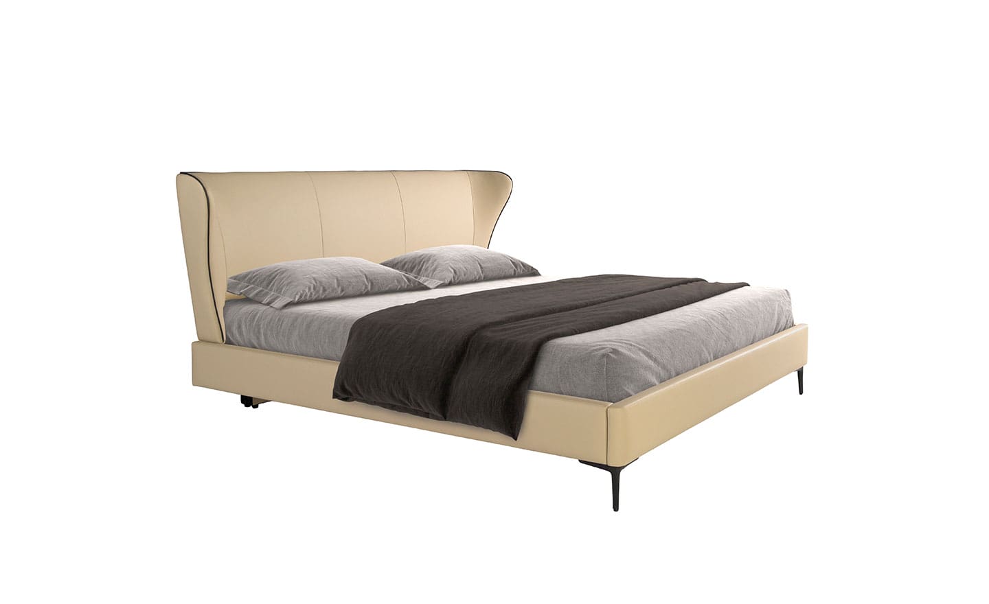Cama de Casal Estofada Moore 180x200cm 7157