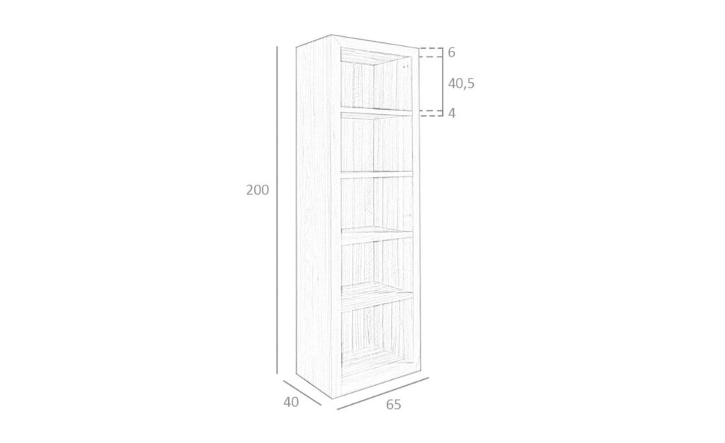 Estante de escritório 3172 em madeira folheada a nogueira com design moderno e aconchegante | Moveistore