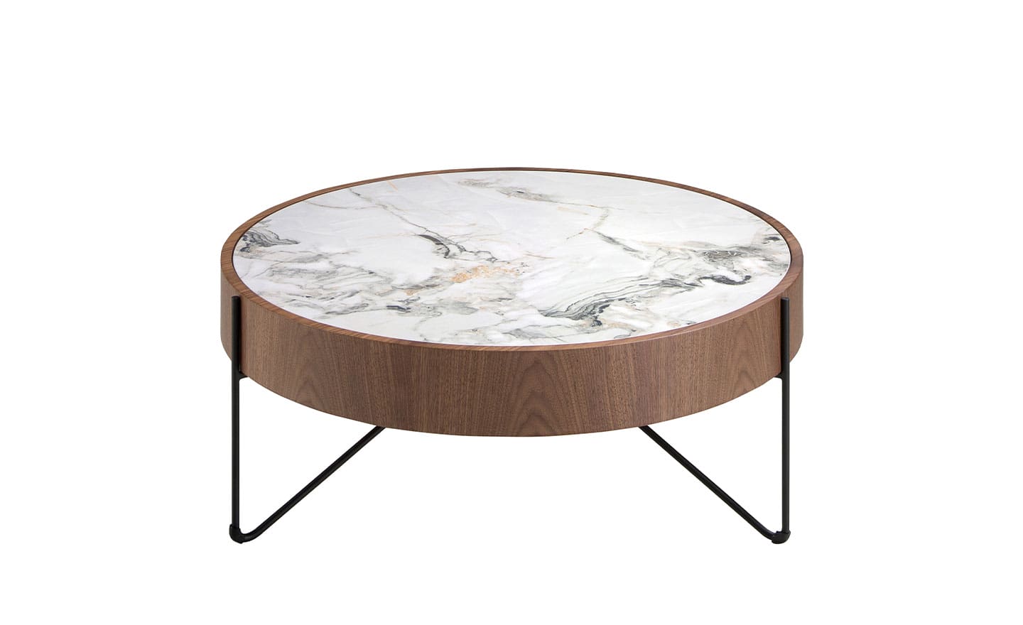 Mesa de Centro Redonda Mármore Porcelânico Bol 2138