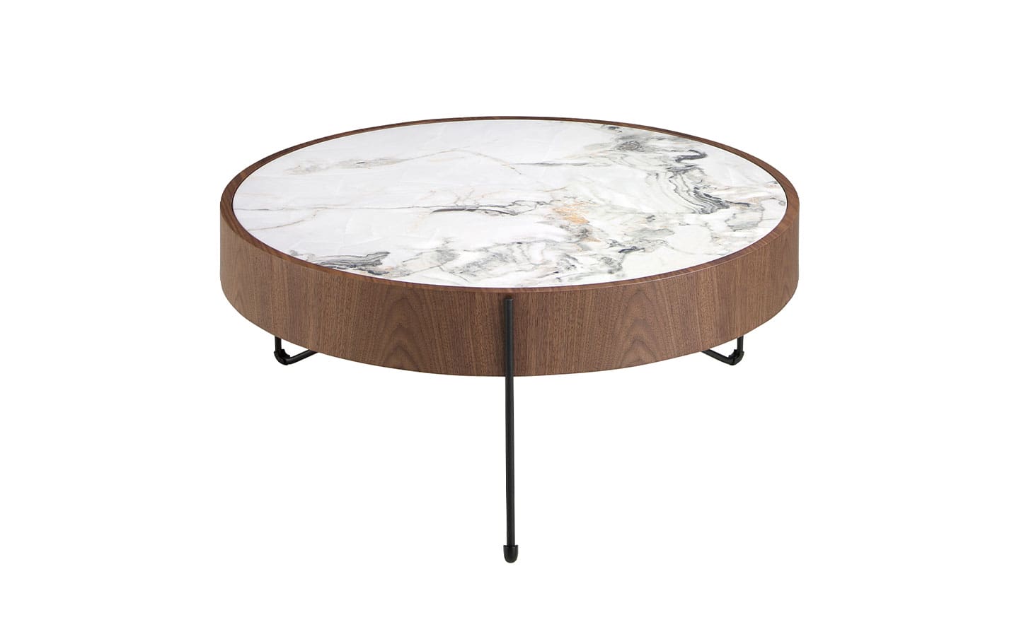 Mesa de Centro Redonda Mármore Porcelânico Bol 2138