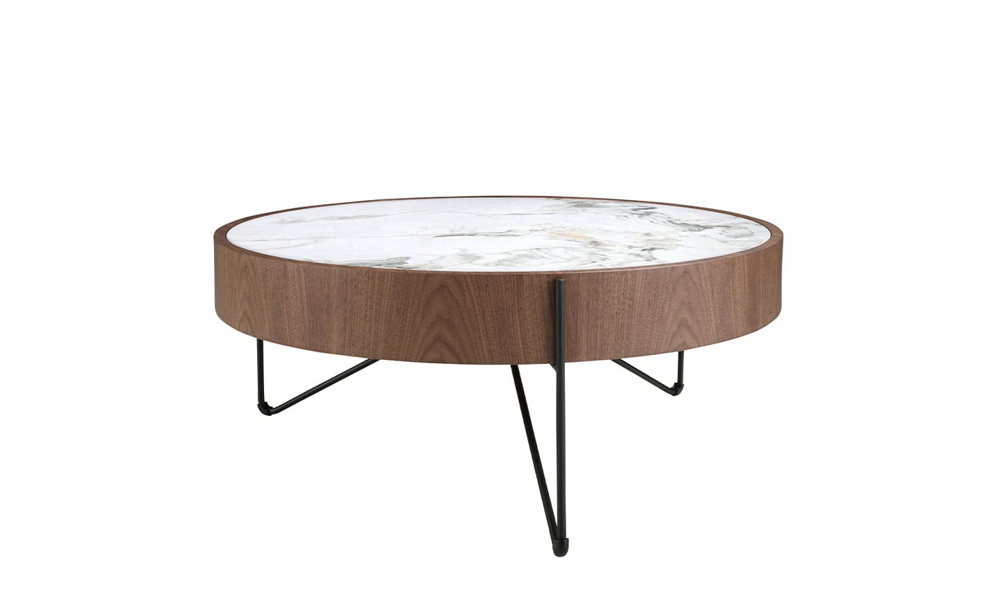 Mesa de Centro Redonda Mármore Porcelânico Bol 2138
