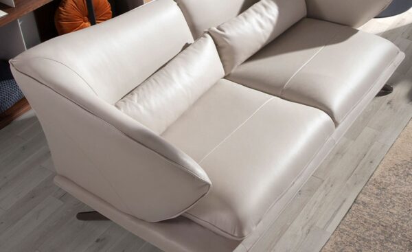 Sofá de 2 lugares em pele Paul 6145 com design moderno e elegante | Moveistore
