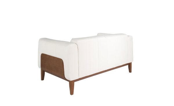 Sofá de 2 lugares em pele branca Jarreau 6118 com design moderno e elegante | Moveistore