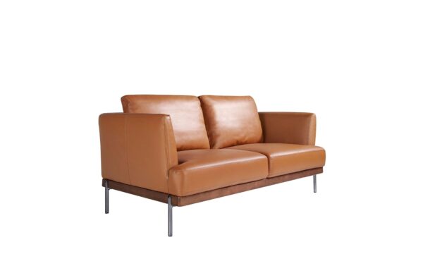 Sofá de 2 lugares em pele Parker 6170 com design moderno e sofisticado | Moveistore