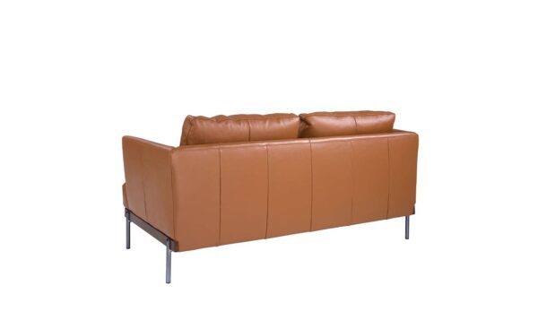 Sofá de 2 lugares em pele Parker 6170 com design moderno e sofisticado | Moveistore