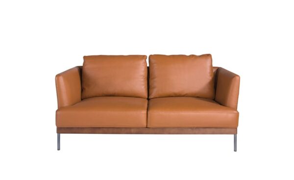 Sofá de 2 lugares em pele Parker 6170 com design moderno e sofisticado | Moveistore