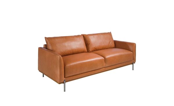 Sofá de 3 lugares em pele Groove 6130 com design moderno e elegante | Moveistore