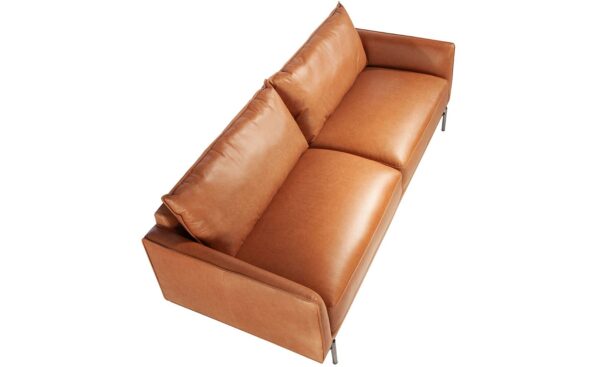 Sofá de 3 lugares em pele Groove 6130 com design moderno e elegante | Moveistore