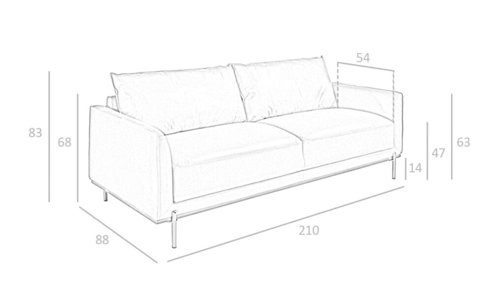 Sofá de 3 lugares em pele Groove 6130 com design moderno e elegante | Moveistore
