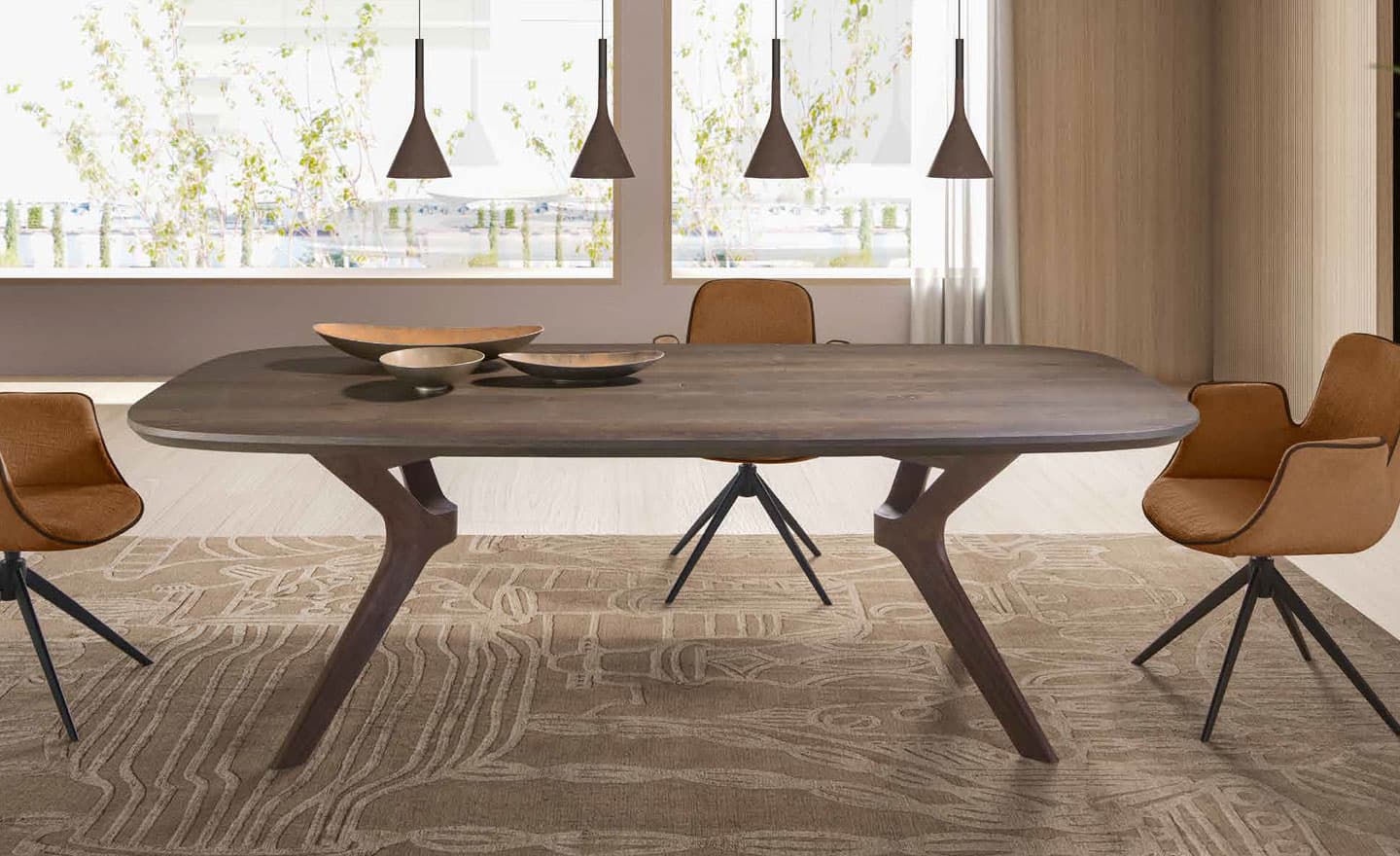 Mesa de Jantar Lin Fix Wood - Mesas de Jantar Modernas | Moveistore