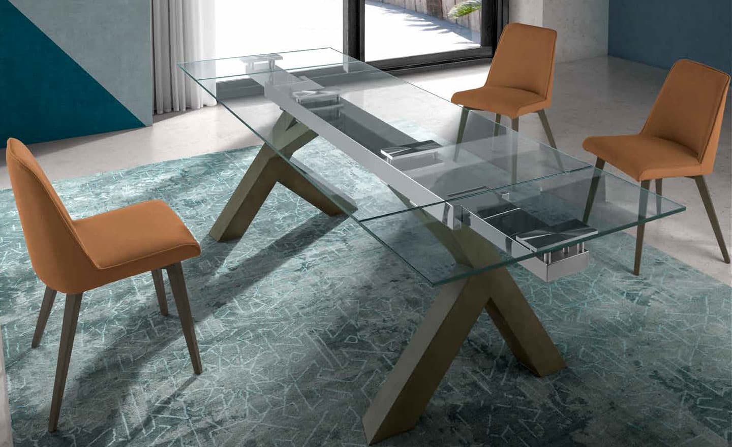 Mesa de Jantar Extensível Ash Glass - Mesas de Jantar Modernas | Moveistore