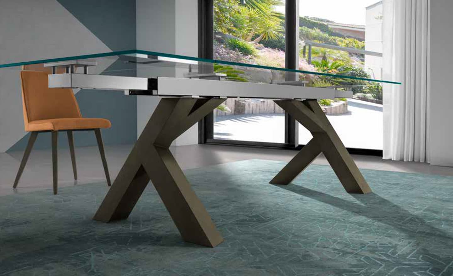 Mesa de Jantar Extensível Ash Glass - Mesas de Jantar Modernas | Moveistore