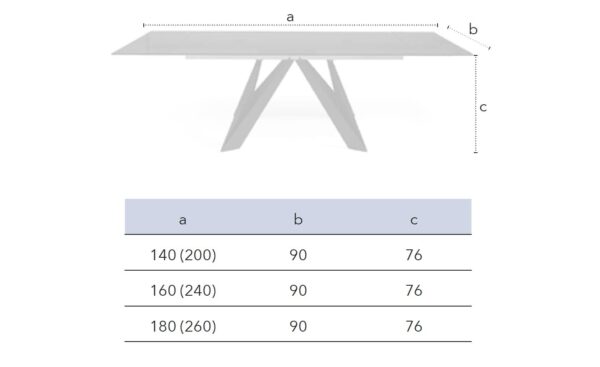 Mesa de Jantar Extensível Batta Glass - Mesas de Jantar Modernas | Moveistore