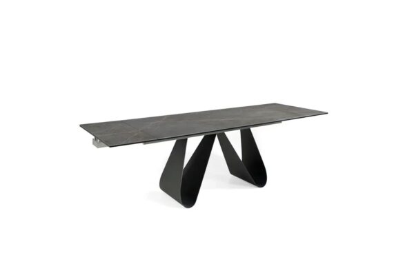 Mesa de Jantar Extensível Papallona Keramic com tampo porcelánico e pés em metal | Moveistore