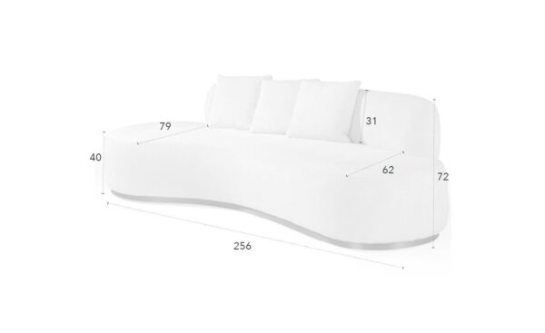 Sofá Chito XL com design arredondado e pés em metal | Moveistore