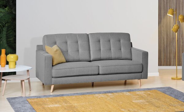 Sofá de 3 Lugares Damon com pés de madeira e design moderno | Sofás de 2 Lugares | Moveistore