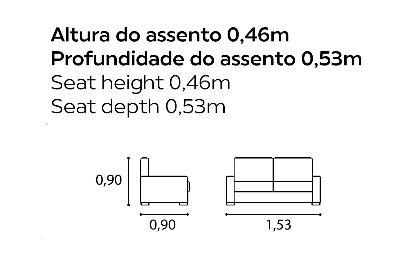 Sofá de 2 Lugares Robbie