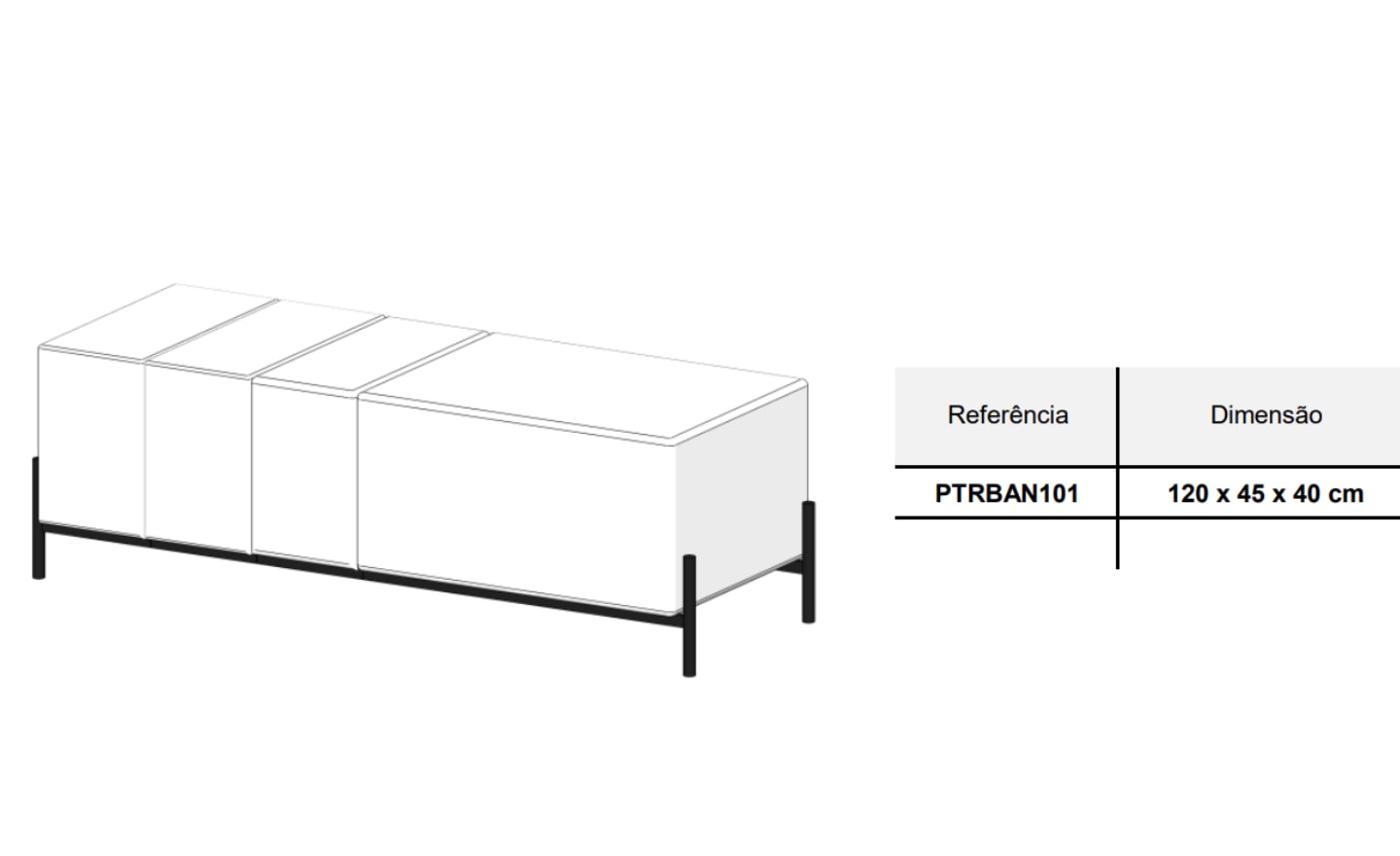 Banqueta Pietra – Funcionalidade com Sofisticação para o Quarto Moderno