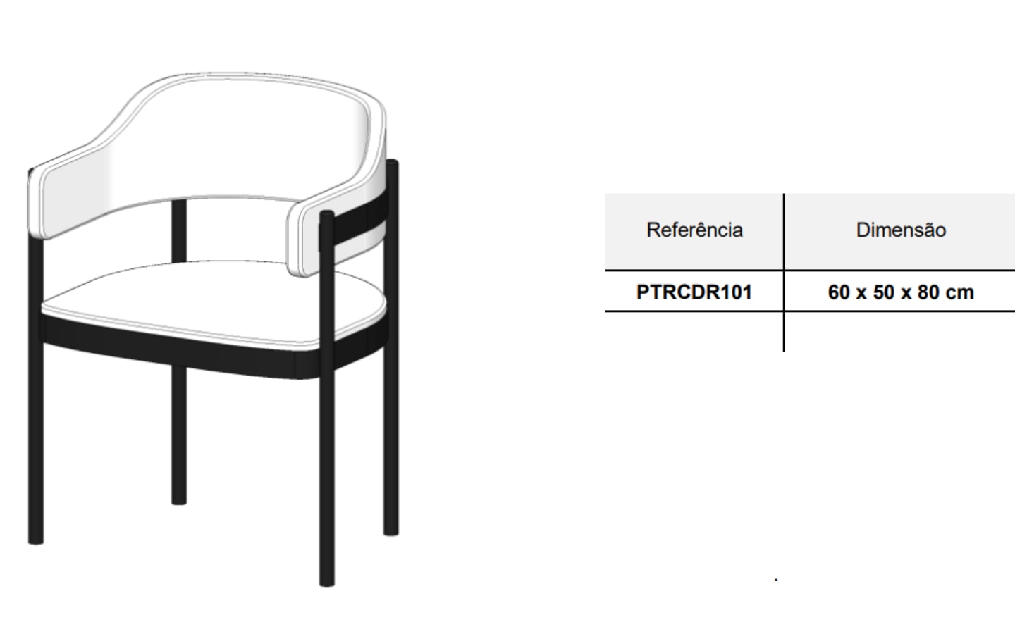 Cadeira de Metal Pietra – Conforto Ergonómico com Estilo Contemporâneo