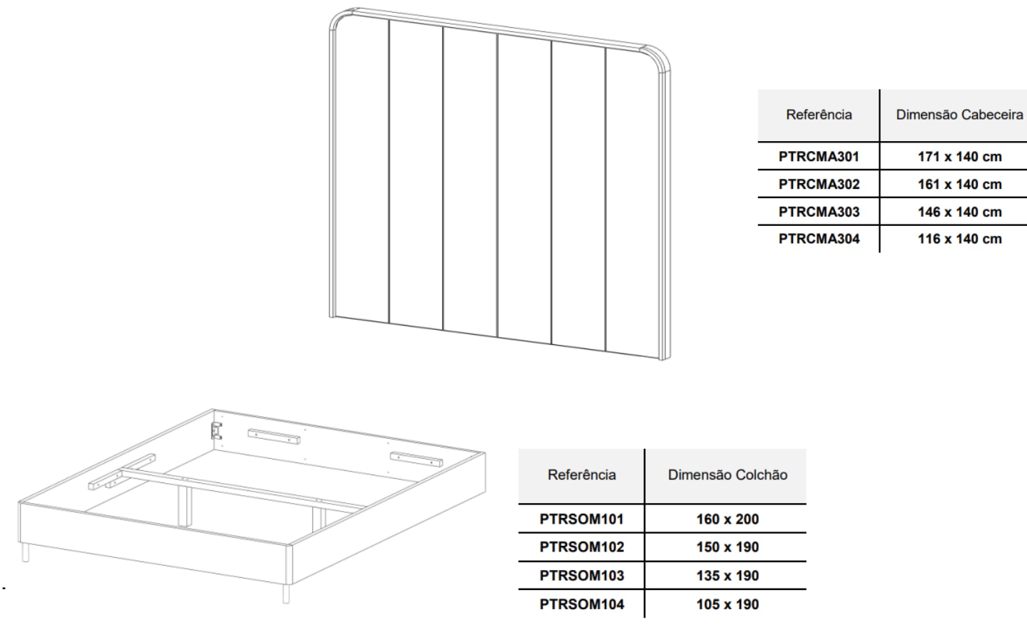 Cama de Casal Pietra 16 – Sofisticação Contemporânea com Estilo Personalizado