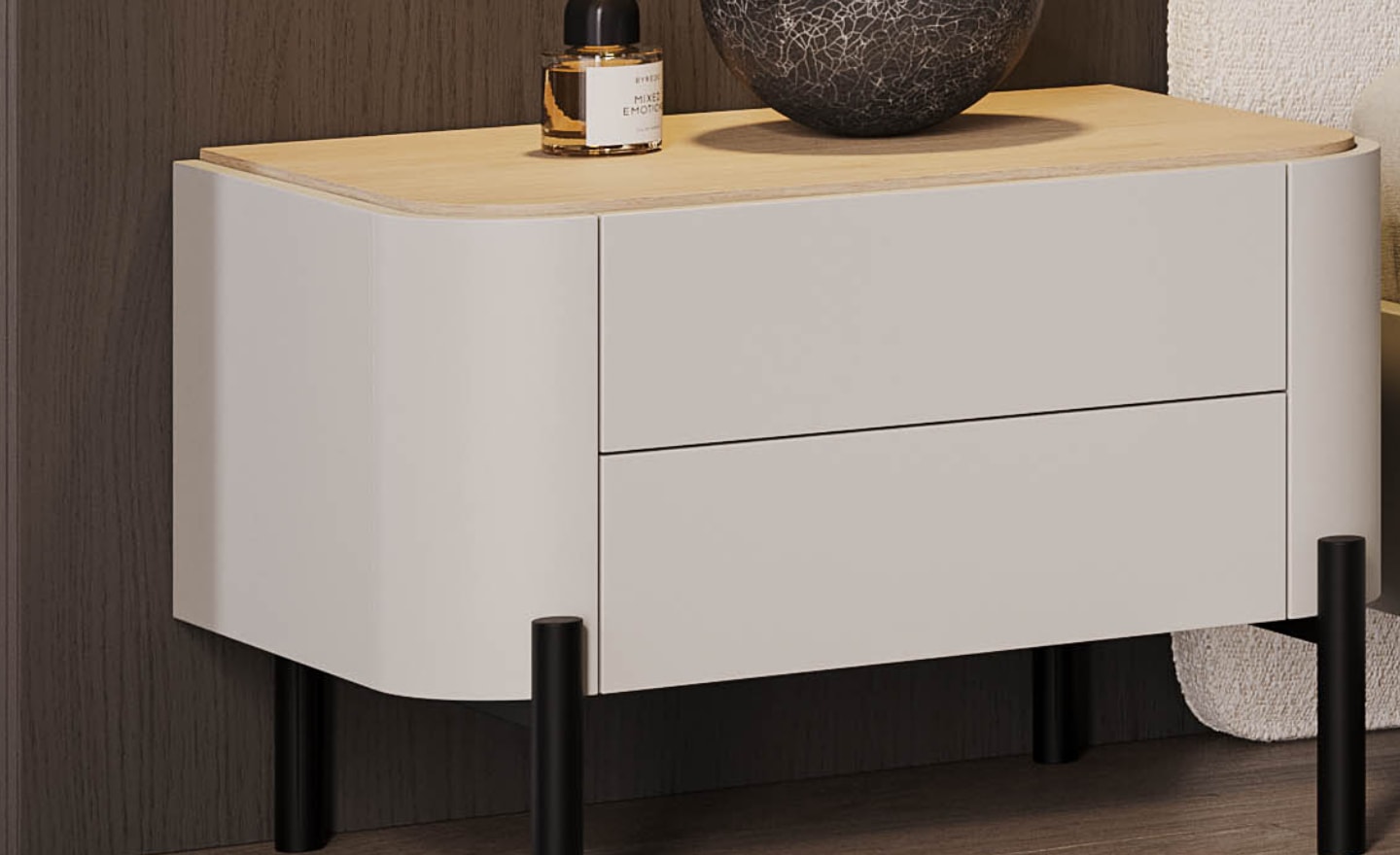 Mesa de Cabeceira Pietra 13 – Funcionalidade Sofisticada para o Quarto Moderno