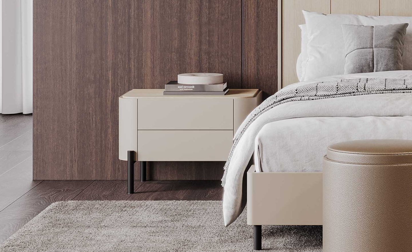 Quarto de Casal Pietra 16 – Equilíbrio entre Elegância Natural e Funcionalidade