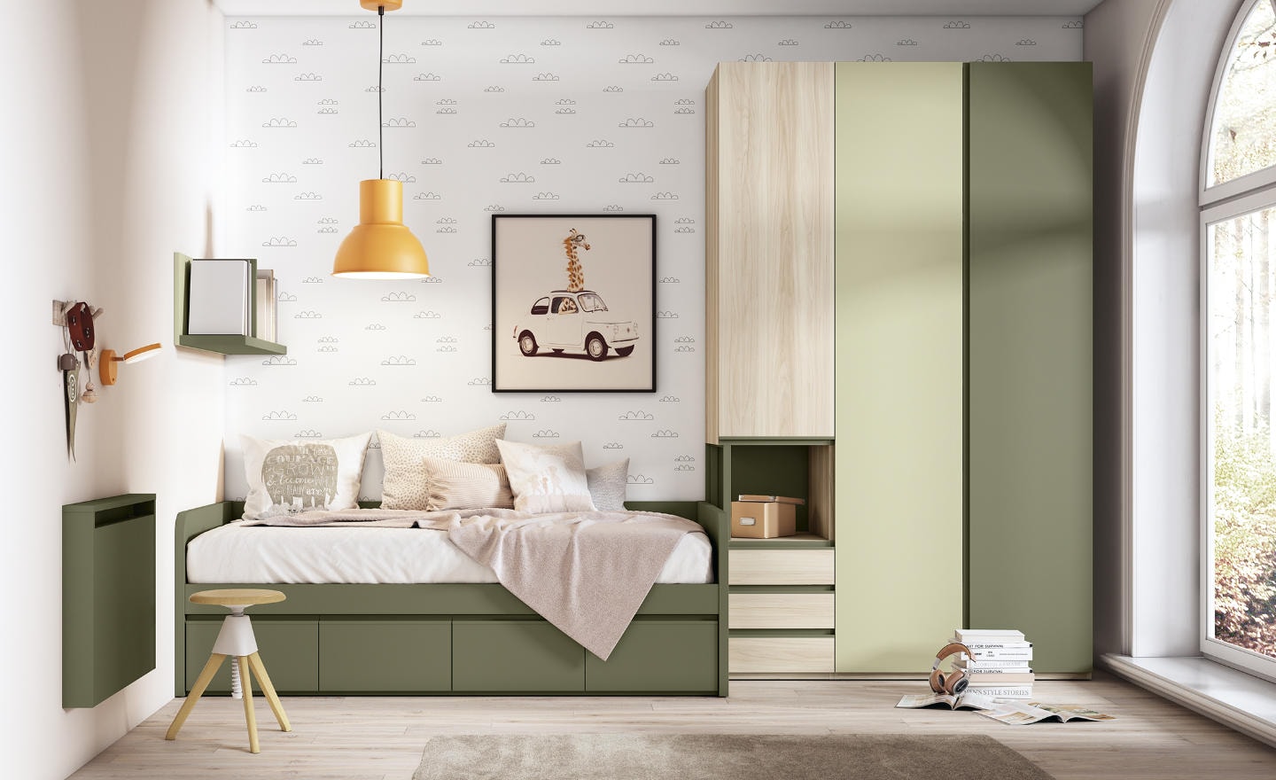 Cama Nido 4 Gavetas Sonrie 1 – Versatilidade e Arrumação para Quartos Juvenis