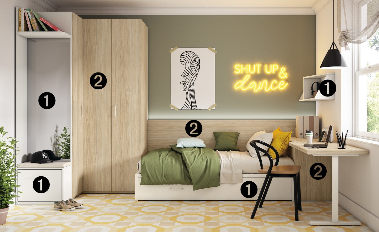 Quarto Sonrie 14 – Organização, conforto e estilo jovem