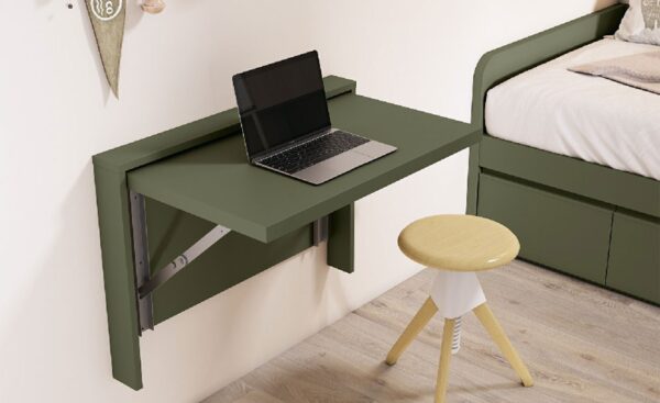 Quarto Juvenil Sonrie 1 com cama com gavetas, secretária rebatível e roupeiro moderno | Moveistore