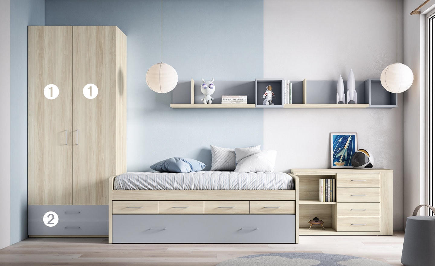 Roupeiro Sonrie 3 – Organização Juvenil com Funcionalidade e Design Moderno