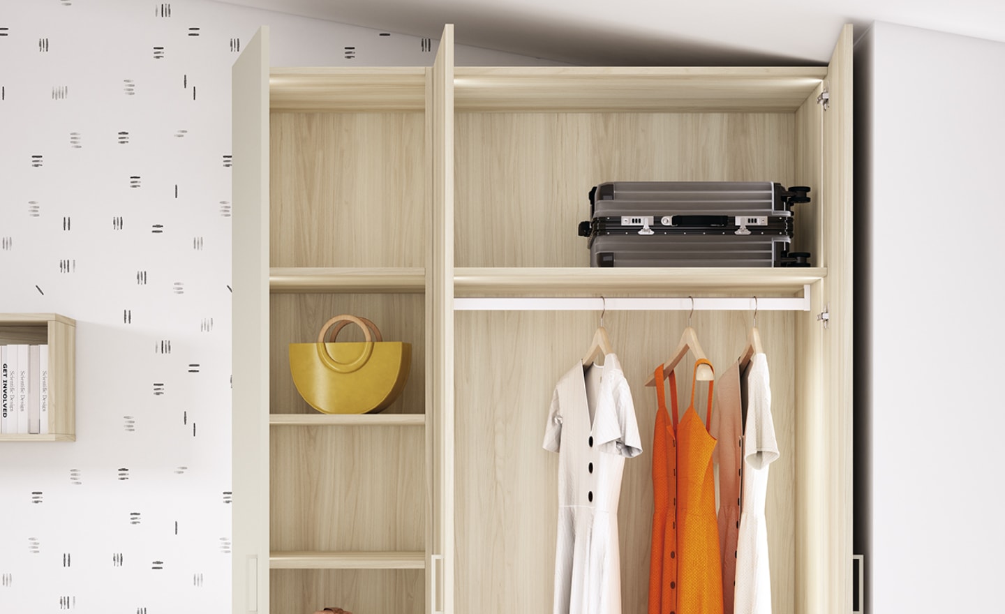 Roupeiro 3 Portas 2 Gavetões Sonrie 7 – Grande Capacidade de Arrumação Juvenil