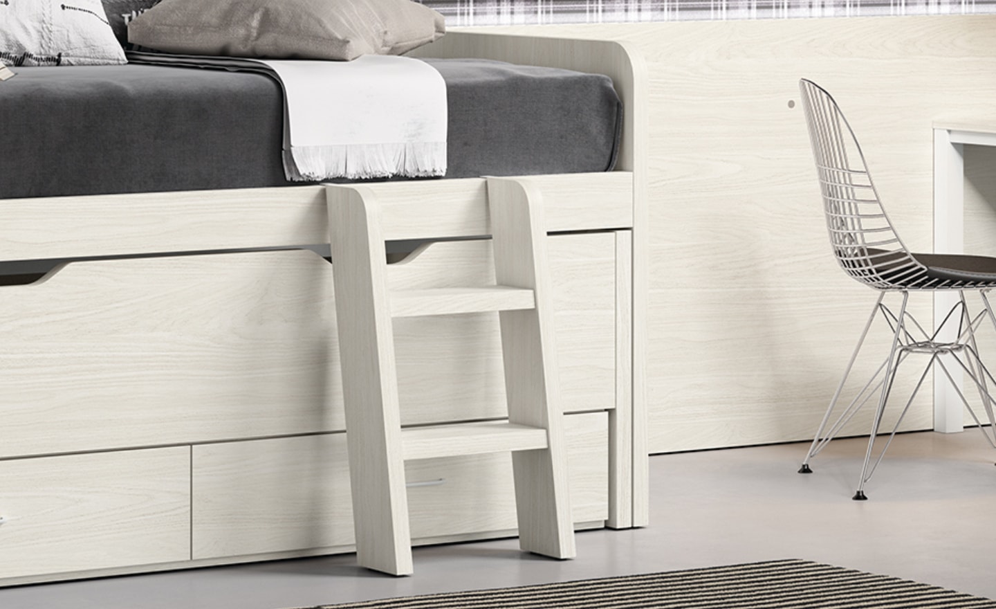 Compacto 60 Cama Oculta 2 Gavetões Sonrie 45 com gavetas inferiores e cama extra embutida | Moveistore