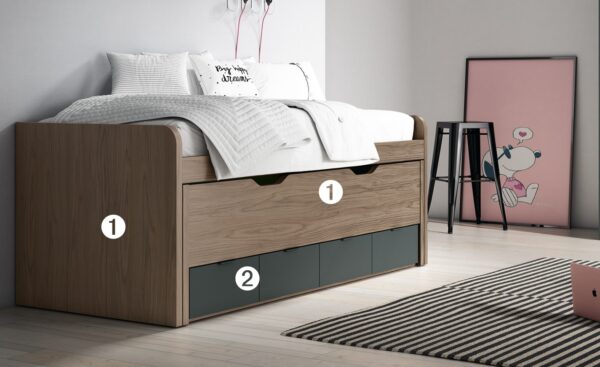 Compacto 60 Prime com cama oculta, 4 gavetas e estrutura moderna em melamina resistente | Moveistore