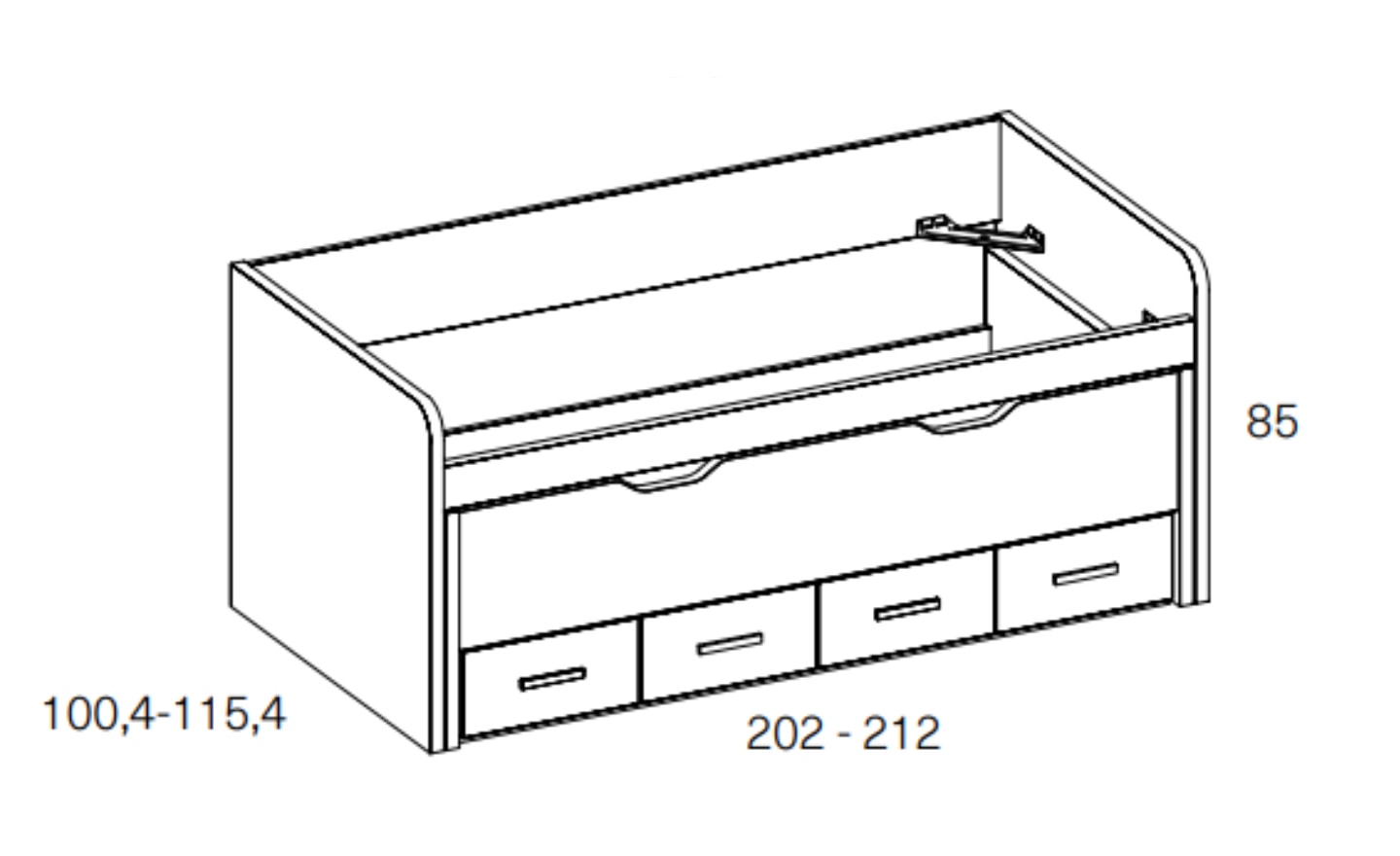 Compacto Sonrie 37 – Duas camas e arrumação num só espaço