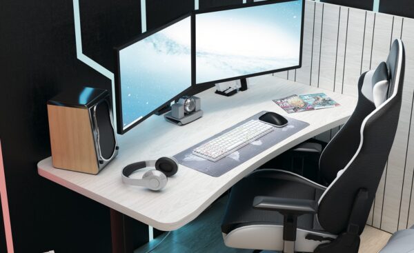 Quarto Individual Sonrie 88 com cama de solteiro e secretária elevável digital | Moveistore