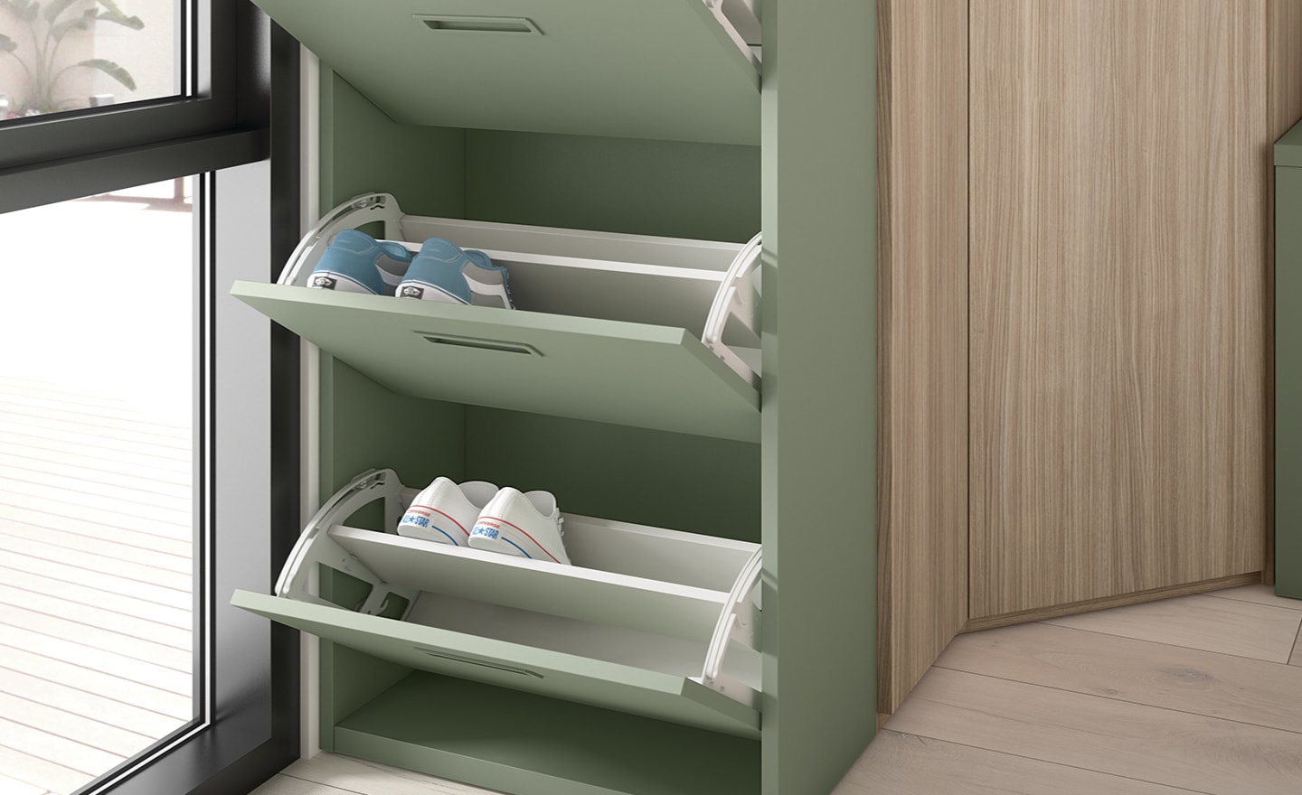 Quarto Sonrie 43 – Cama Nido com Gavetões, Secretária Extensível e Arrumação Completa