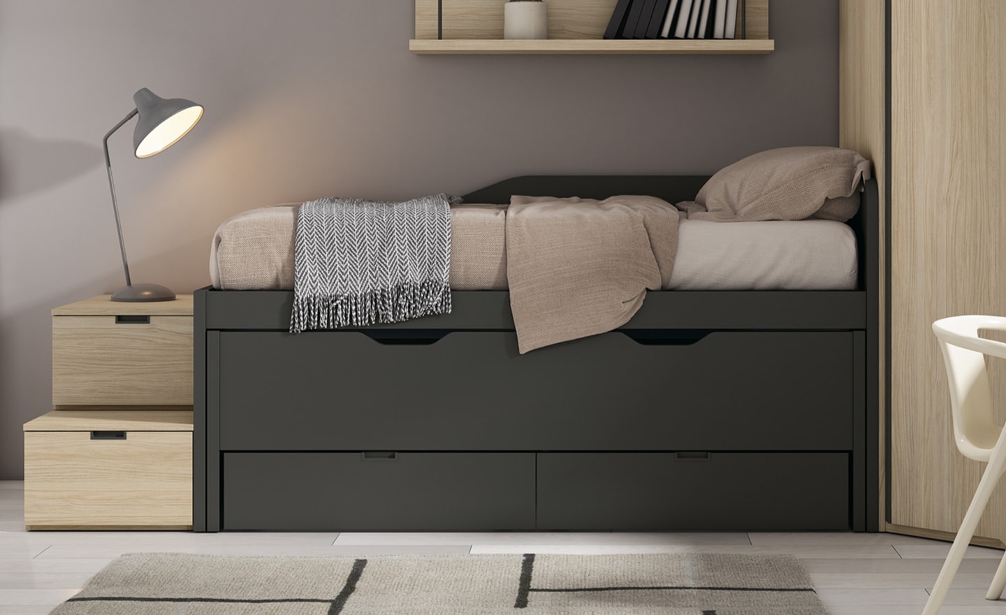 Quarto Sonrie 54 – Funcionalidade, Conforto e Design Compacto
