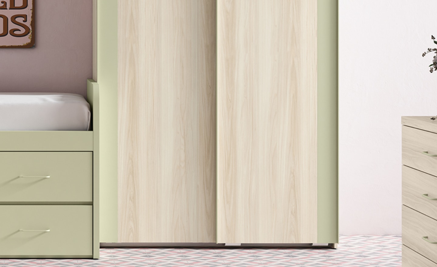 Roupeiro Portas de Correr Sonrie 42 com prateleiras internas e design moderno