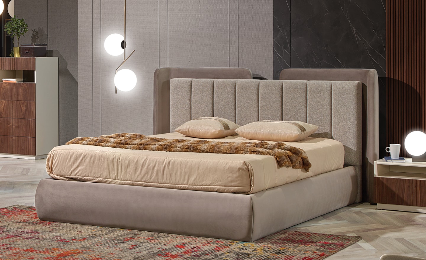 Cama de Casal Linea Estofado – Design Contemporâneo e Confortável