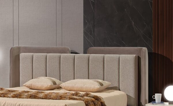 Cama de Casal Linea Estofado com cabeceira acolchoada e estrutura robusta | Moveistore