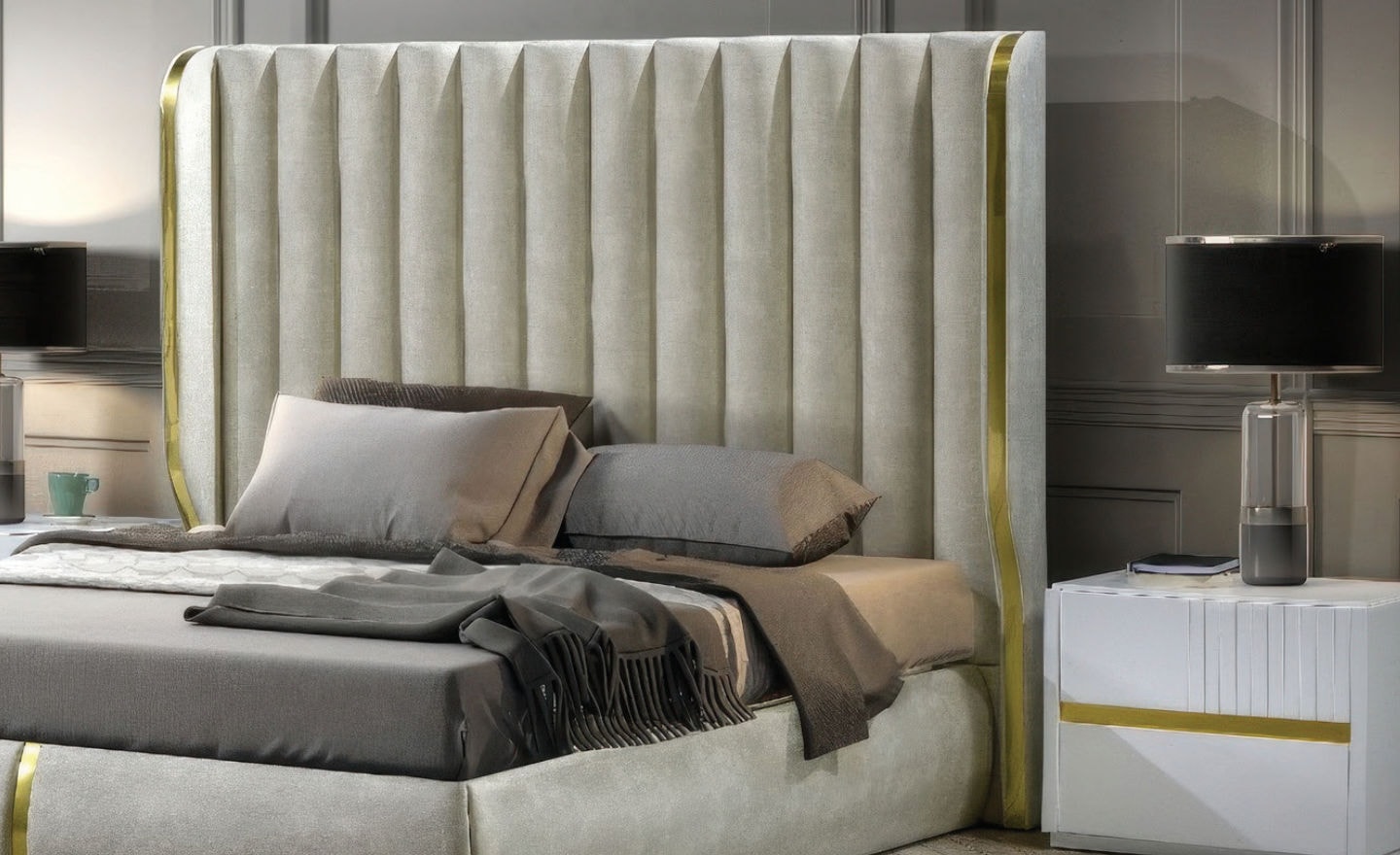 Cama de Casal Majestic Aura – Design Luxuoso e Confortável
