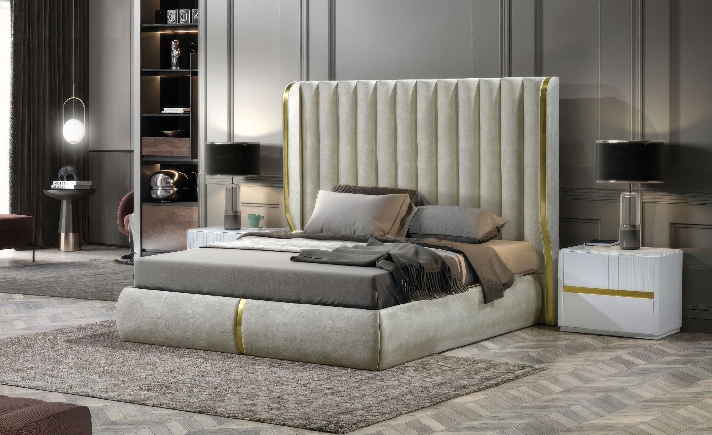 Cama de Casal Majestic Aura – Design Luxuoso e Confortável