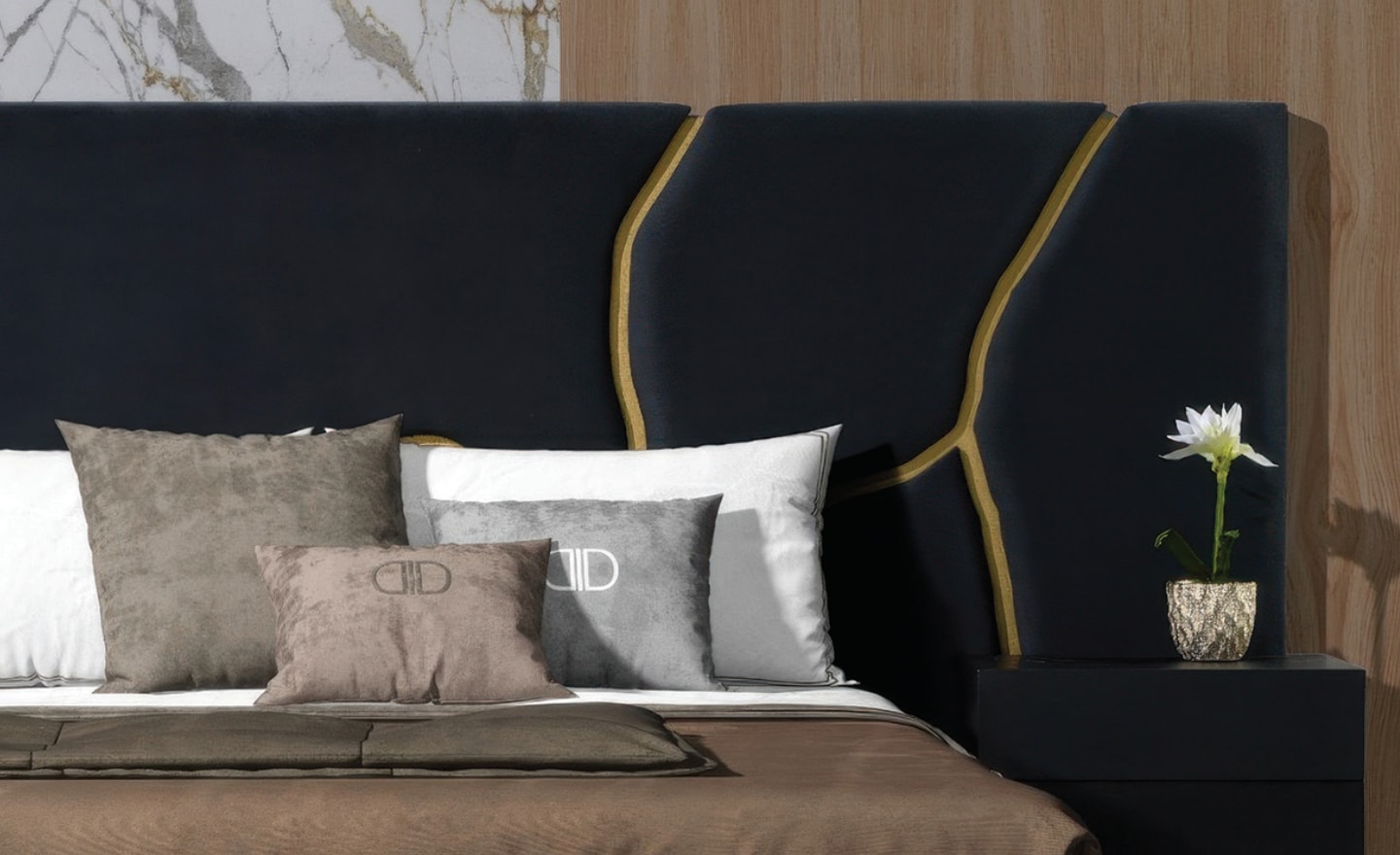 Cama Versailles – Cabeceira Artística e Estrutura Robusta
