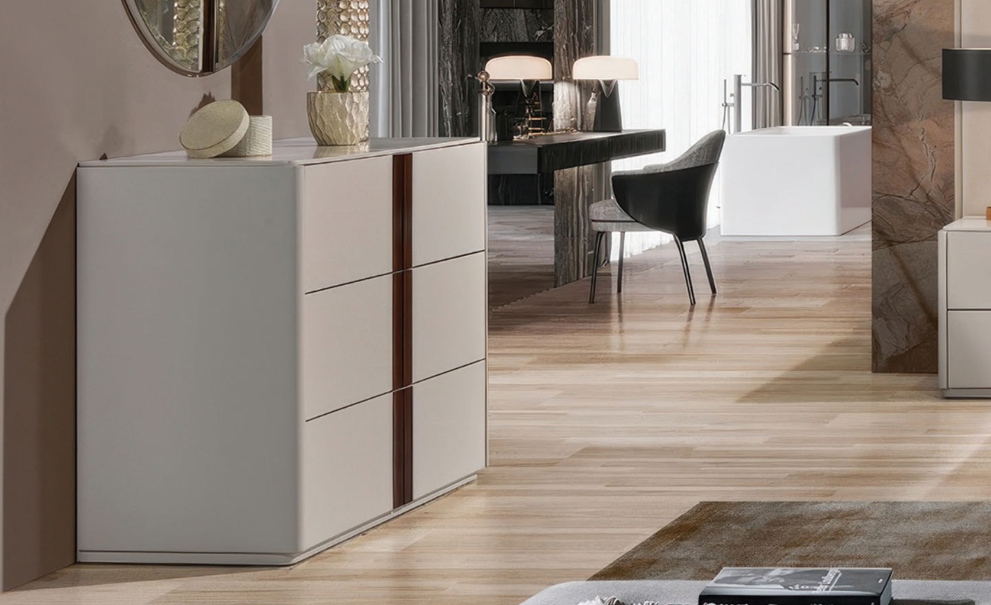 Cómoda Imperial Lux com 3 gavetas amplas e acabamento moderno | Moveistore