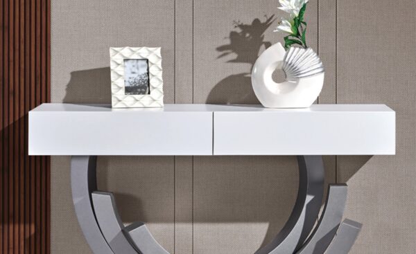 Consola Scandi em estilo com estrutura em MDF e gavetas lisas